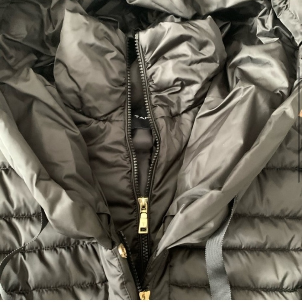 Tahari Black Mia Fitted Puffer Coat 02. - Picture 15 of 16